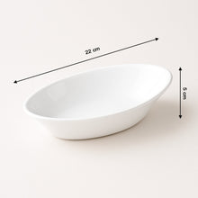 Plastic Marin Serving Bowl  Elegant Oval Deep Bowl (1 Pc / White)
