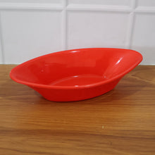 Plastic Marin Serving Bowl Elegant Oval Deep Bowl (1 Pc / Red)
