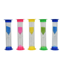 Plastic Hourglass Sand Timer Set  3-Min Sand Clock for Kitchen, Office & Kids (5 Pc)