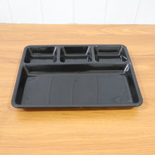 Plastic 4-Compartment Rectangular Meal Serving Tray Sectioned Dining Plate (1 Pc)