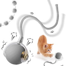 Rechargeable Interactive Cat Toy Ball with Detachable Braided Tail and LED Light (1 Pc)