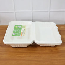 FresheeClamshell Takeaway Compostable Bagasse Food Box 9x6x3 Inch  10 Pcs Pack