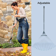Stainless Steel Telescopic Garden Rake for Quick Clean Up of Lawn and Yard (MOQ :- 12 pc)
