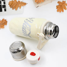Stainless Steel Vacuum Insulated Water Bottle  Leak Proof Flask with Steel Cup