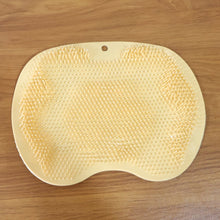 Yellow Silicone Bath Massage Cushion Suction Cup Exfoliating Foot Scrubber & Mat