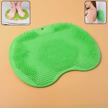 Green Silicone Bath Massage Cushion Suction Cup Exfoliating Foot Scrubber & Mat