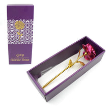 Artificial Gold Rose Flower With Gift Box (1 Pc)