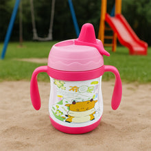 Vacuum Stainless Steel Water Bottle With Carry Handle & Straw (280 ML)