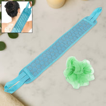 Bath Shower Scrubber Set  Dual-Sided Loofah Sponge & Bath Brush Deep Clean (2 Pcs)
