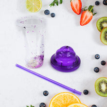 Creative Plastic Cold Drink Cup with Lid & Straw  Tumbler (Mix Color)