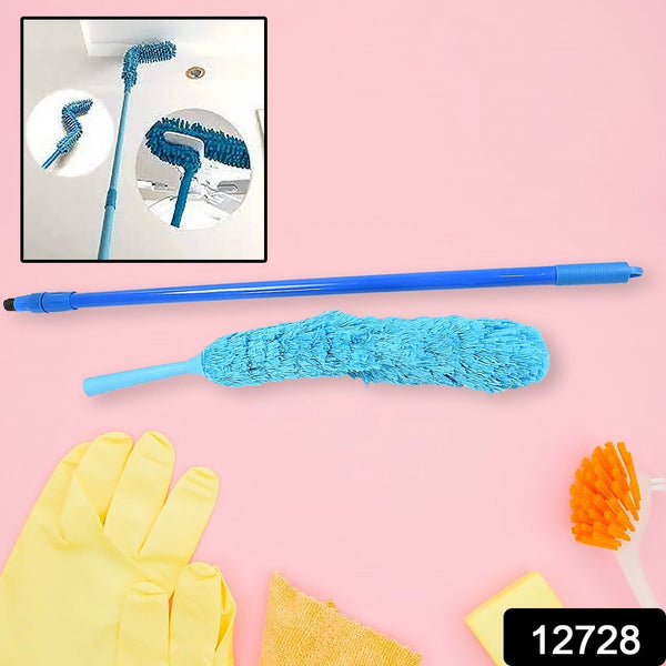 Adjustable Long Handle Microfiber Dust Brush  Foldable Ceiling & Appliance Cleaner