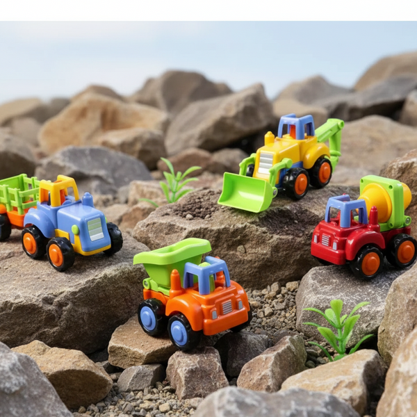 Funwoods Construction Vehicle Toy Set for Kids (4 Pc)
