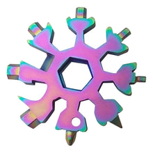 Durable & Portable 18-in-1 Snowflake Multi-Tool  Bottle Opener, Screwdriver & Wrench Kit