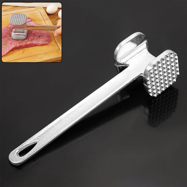 Double Sided Beef Steak Mallet (Aluminum): Meat Tenderizer Hammer