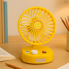 USB-C Rechargeable Portable Fan with LED Light Foldable Fan for Home