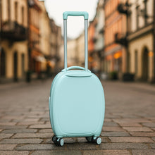 Suitcase For Kids, Girls Green Small Cabin Hard Cover Holiday Carry On Trolley with Extendable Handle (Mix Color)
