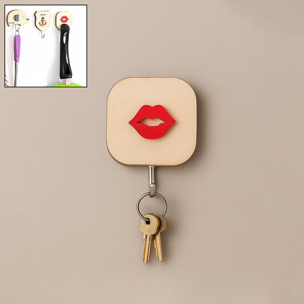 Wooden Cartoon Wall Hook  Kids Room & Bathroom Storage Hook