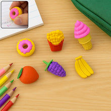 3D Food Fancy Colorful Erasers  Cute Novelty Eraser Set for Kids (1 Set)