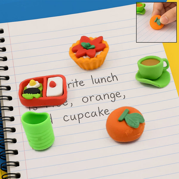 3D Mix Design Erasers  Cute & Colorful Novelty Erasers for Kids, School (1 Set)