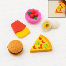 3D Food-Shaped Colorful Eraser Set  Cute Novelty Mini Erasers for Kids (5 Pc Set)