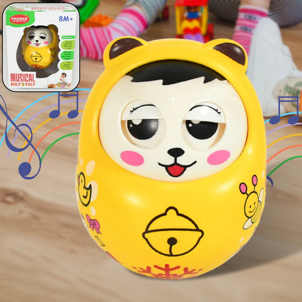 Musical Roly Poly Toy for Babies  Push & Shake Wobbling Doll