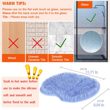 Silicone Bath Massage Cushion  Suction Cup Exfoliating Foot Scrubber & Mat