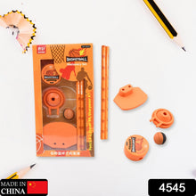 Football & Basketball Stationery Kit  Pencil, Sharpener & Eraser (Birthday Gift)