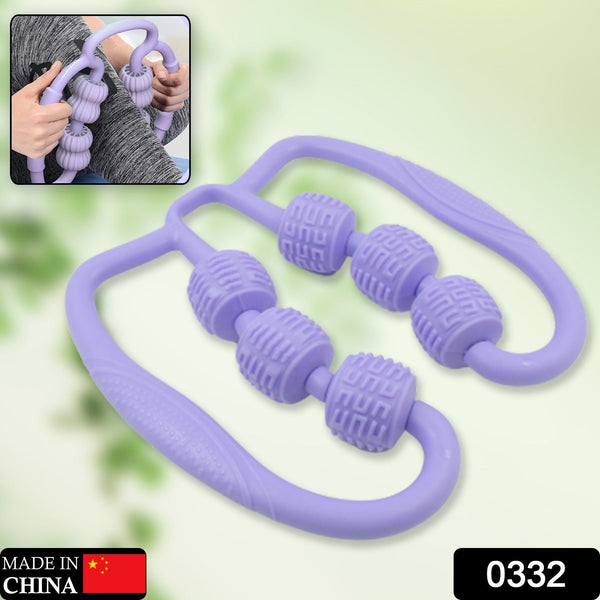 Muscle Massage Roller, 6 Wheels Relieve Soreness Leg (1 Pc)
