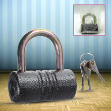 Heavy-Duty Iron Padlock  82mm Black with Brass Core & 5 Keys, Waterproof