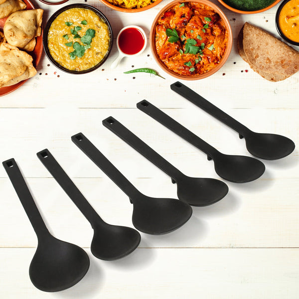 Multipurpose Silicone Spoon, Silicone Basting Spoon Non-Stick Kitchen Utensils Household (6 Pcs Set)