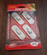 Self- Adhesive Hooks, Heavy Duty Wall Hooks Hangers Stainless Steel Waterproof Sticky Hooks