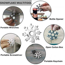 Durable 18-in-1 Snowflake Multi-Tool  Bottle Opener & Screwdriver Wrench Kit