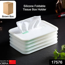 Simple Silicone Tissue Holder  Cube/Cylinder Tissue Box for Bathroom, Office