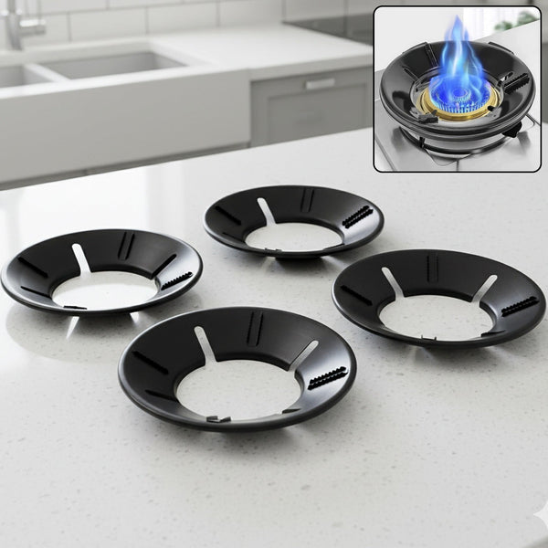 Gas Stove Flame Protector Ring (25 x 25 cm) - 4 Pc