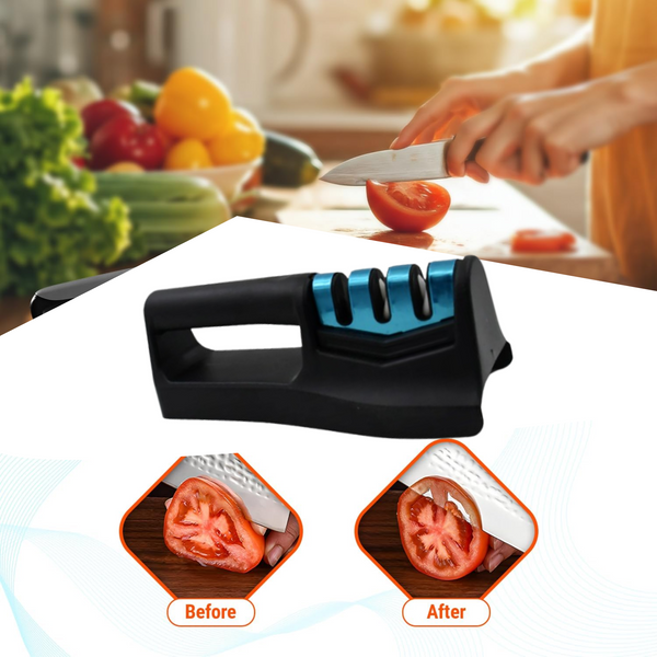 Kitchen Knife Sharpener  Handheld Chefs & Serrated (1 Pc, Chopper Not Included)