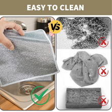 Double-Sided Microfiber Cloth & Stainless Steel Scrubber  (1 Pc, 20x20 cm)