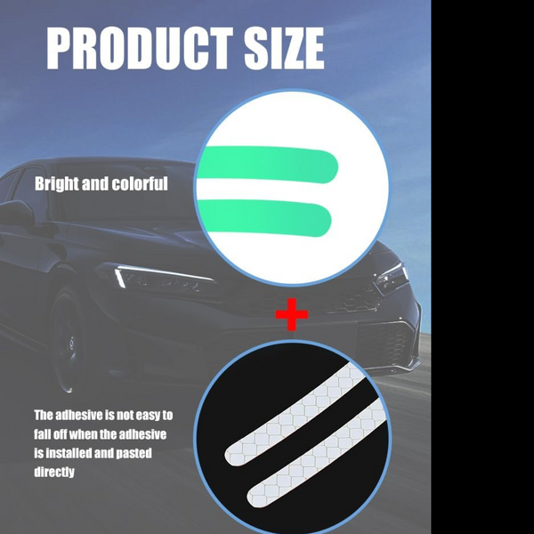 Car Wheel Hub Reflective Car Stickers, Night Warning (20 Pcs Set/ Multicolored)