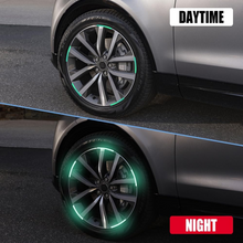 Car Wheel Hub Reflective Car Stickers, Night Warning (20 Pcs Set/ Multicolored)