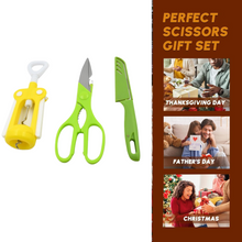 Multifunction Kitchen Tool Set  Stainless Steel & Plastic Knife and Scissors