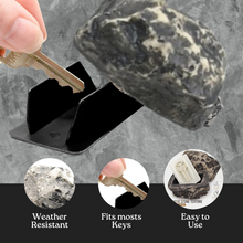 Realistic Fake Rock Key Hider  Weatherproof Outdoor Key Storage Emergencies (1 Pc)