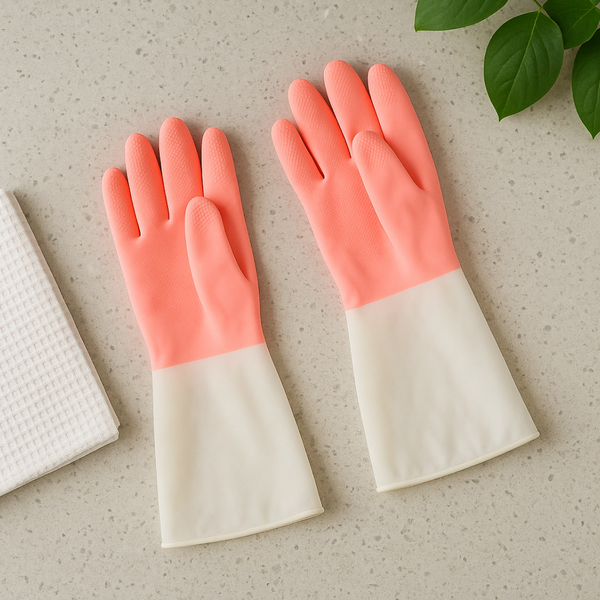 Large Size Reusable Household Cleaning Gloves - (1 Pair)