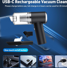 2 in 1 Wireless Vacuum Cleaner  120W Handheld USB Rechargeable for Home & Car (1 Pc)