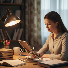 Metal Portable Laptop Stand  6-Angle Adjustable Riser for Laptops, Phones & Tablets