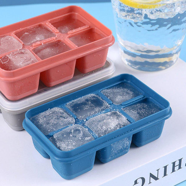 6-Grid Silicone Ice Tray  Ideal for Household Ice Making