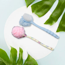 Long Handle Shower Puff Pouf Sponge Exfoliating Mesh Brush Scrubber (Mix 1 Pc)