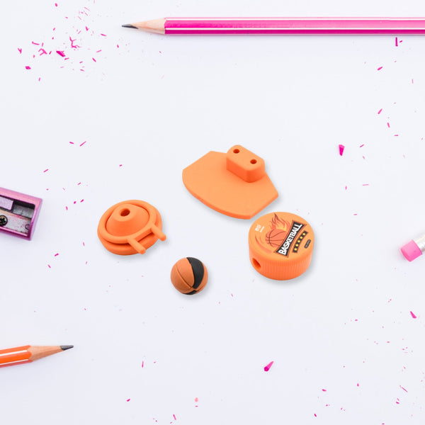 Football & Basketball Stationery Kit  Pencil, Sharpener & Eraser (Birthday Gift)