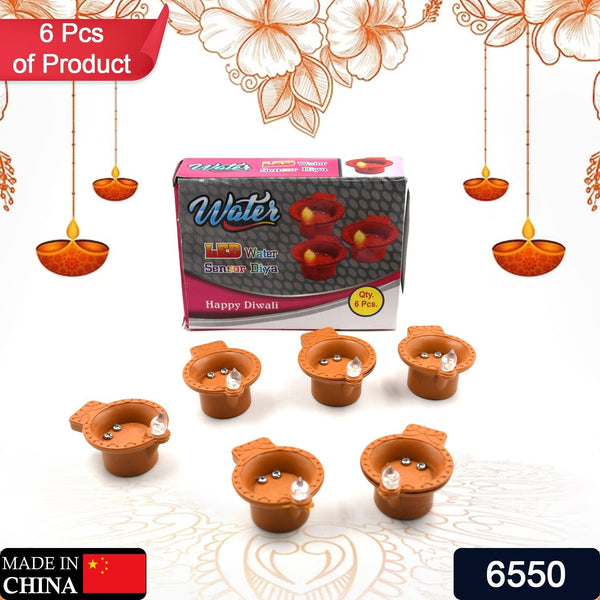Water Sensor Diyas for Diwali Decoration (6Pc Set)