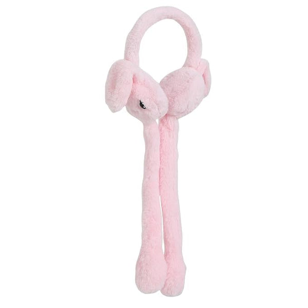 Rabbit Face Embroidery Earmuffs (Pink)