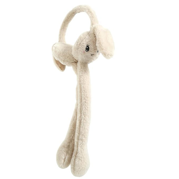 Puppy Face Embroidery Earmuffs (Cream)