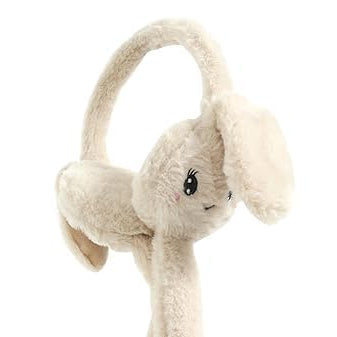 Puppy Face Embroidery Earmuffs (Cream)